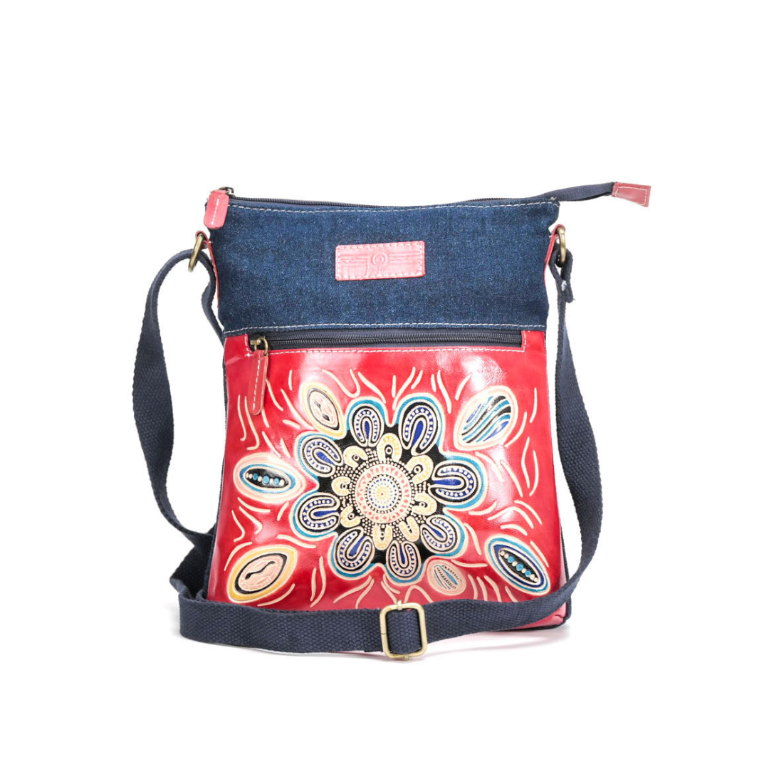 Hand Painted Leather and Denim - Family Bonds
