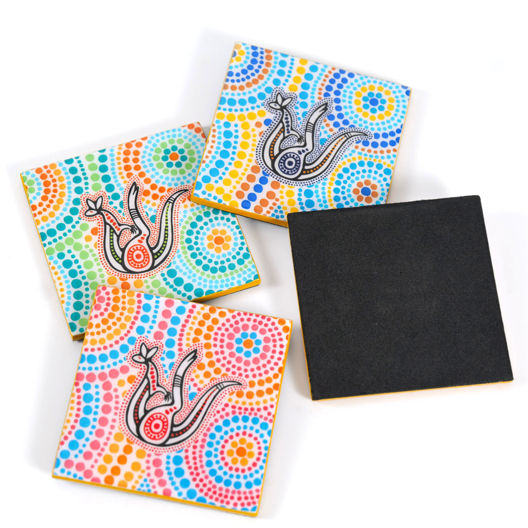 Set of 4 Boxed Coasters - Roo
