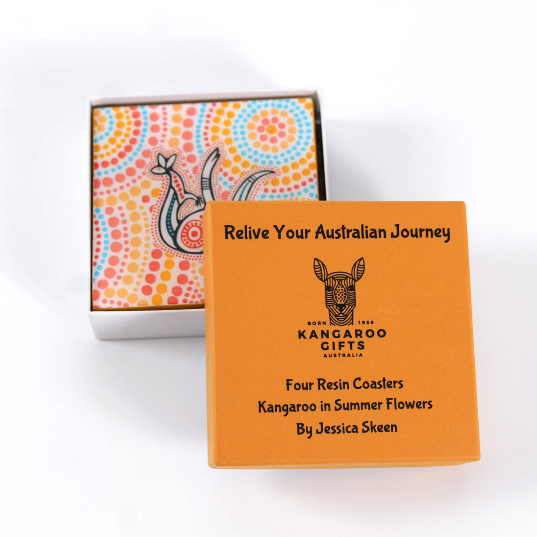 Set of 4 Boxed Coasters - Roo