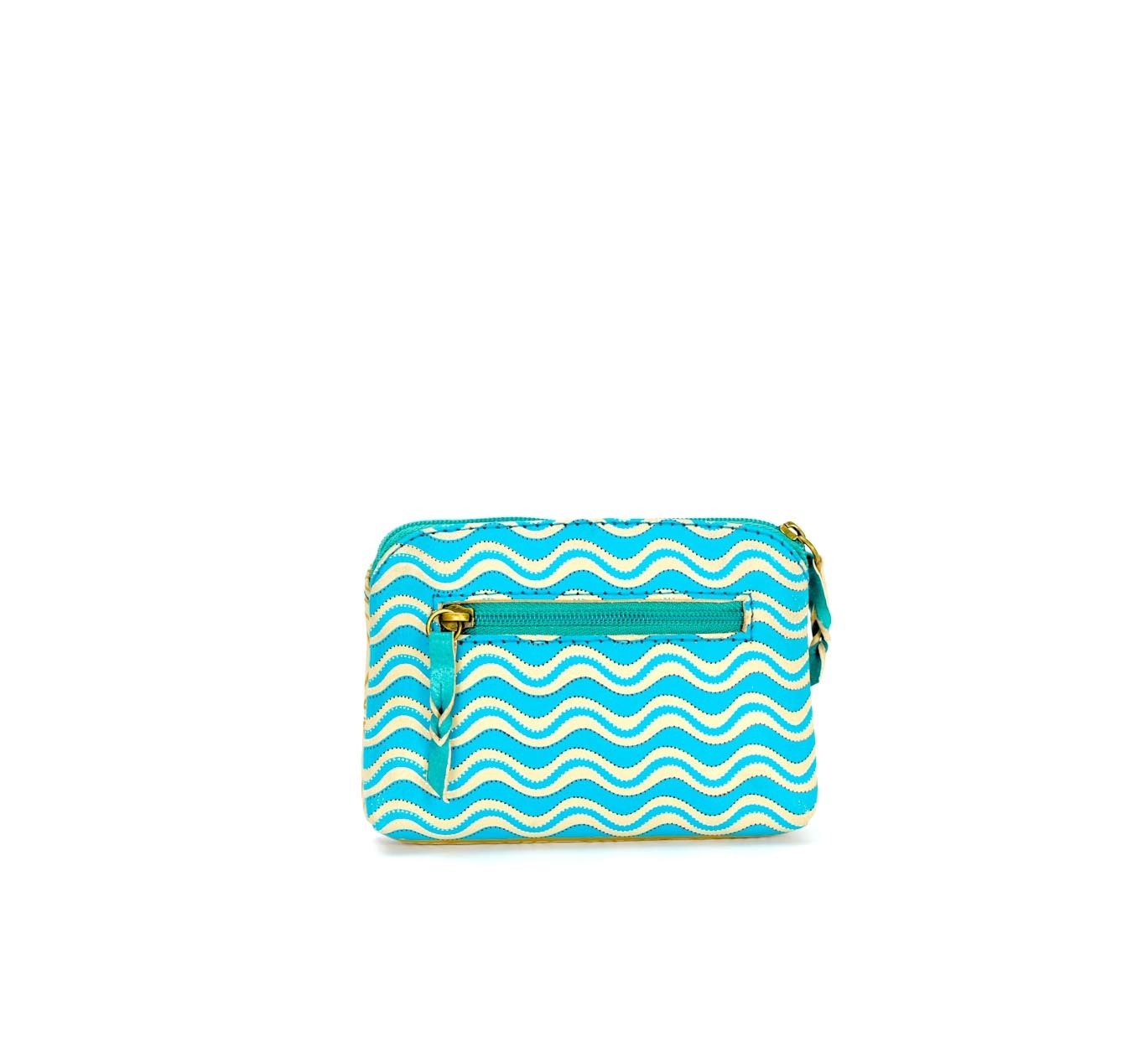 Hand Crafted and Painted Leather 'Utility Purse' - Dolphin