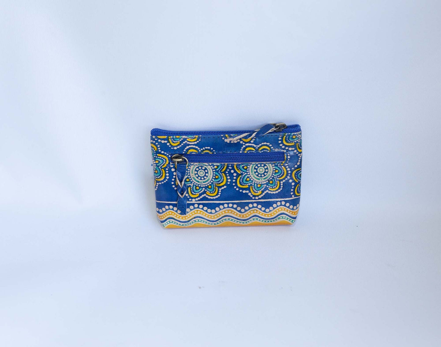 Yarning Design Coin Purse - Blue