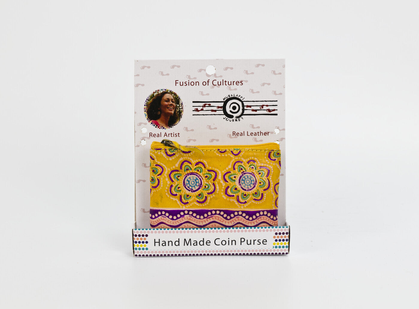 Yarning Design Coin Purse - Yellow