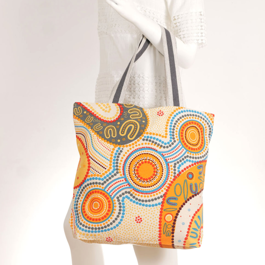 Recycled Cotton Tote Bag - Stronger Together Design