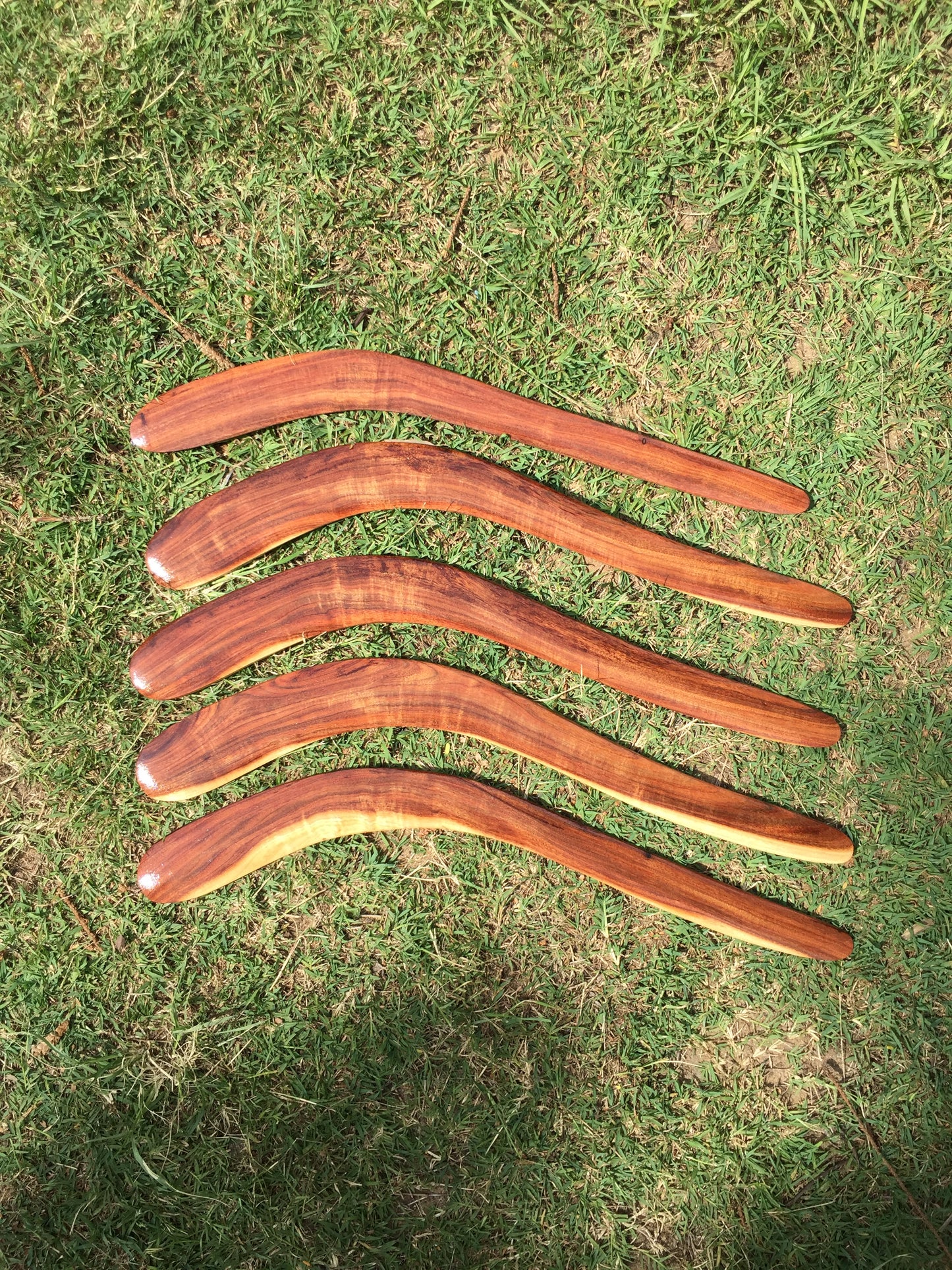 Aboriginal Artefact Hand Carved -Black Wattle Hunting/Killer Boomerangs