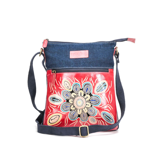Hand Painted Leather and Denim - Family Bonds