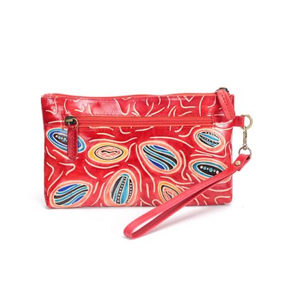 Hand Crafted and Painted Wristlet Purse