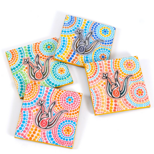 Set of 4 Boxed Coasters - Roo