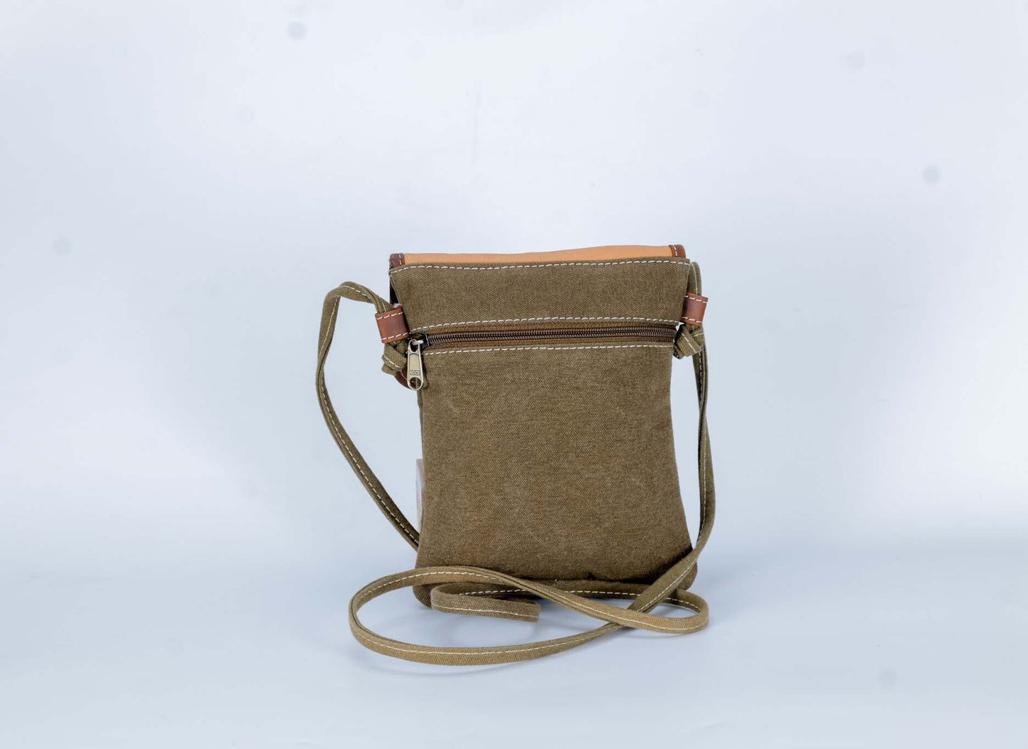 Cotton Canvas Screen Printed Cross Body Bag - Brown Koala