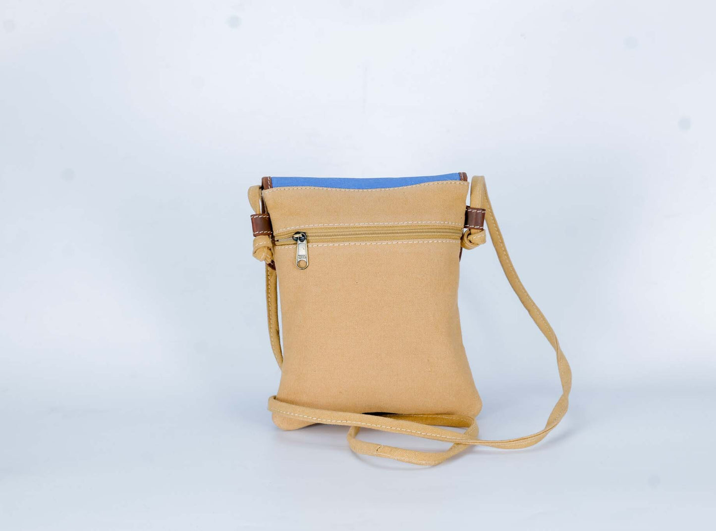 Cotton Canvas Screen Printed Cross Body Bag - Beige Koala