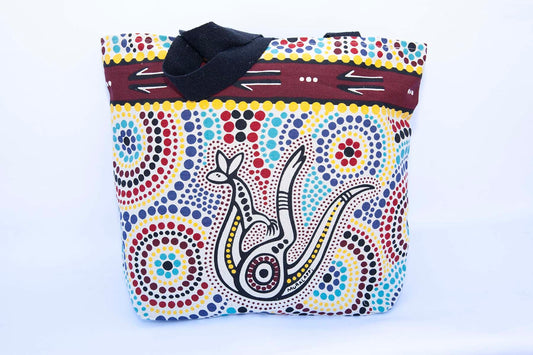 Recycled Cotton Tote Bag - Kangaroo (Full Zipper Inside)