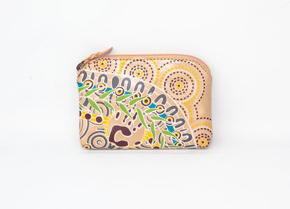 Hand Crafted and Painted Leather 'Utility Purse' - Weeping Willow