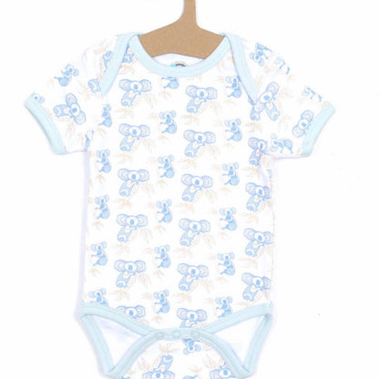 100% Soft Cotton Bio Washed Baby Romper - Blue Koala's