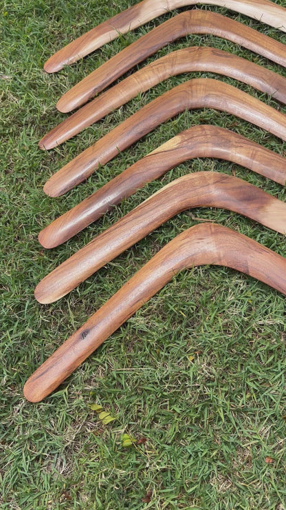 Aboriginal Artefact Hand Carved -Black Wattle Boomerangs