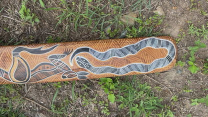 Unique Aboriginal Artefact - Handmade Wooden Shield  and Mini Spear